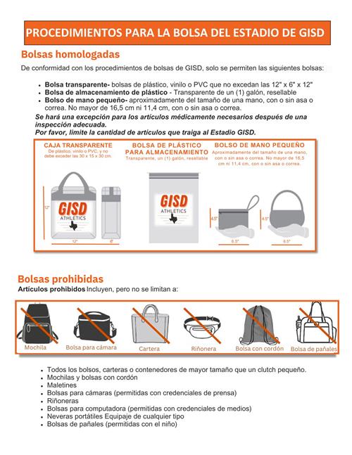 Clear Bag- Spanish